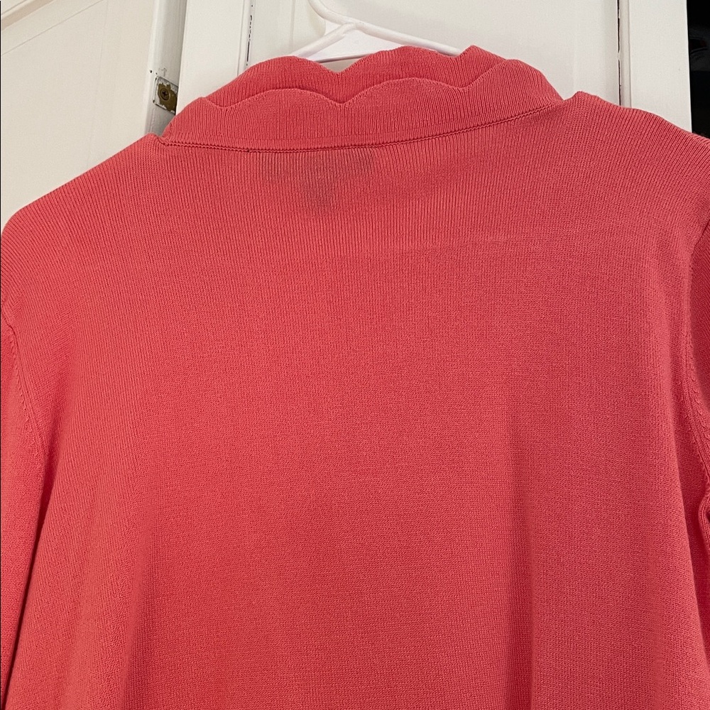 Perceptions Women's Scalloped Coral Shrug - Picture 7 of 7